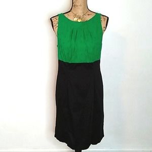 Trixxi Green and Black Floral Dress